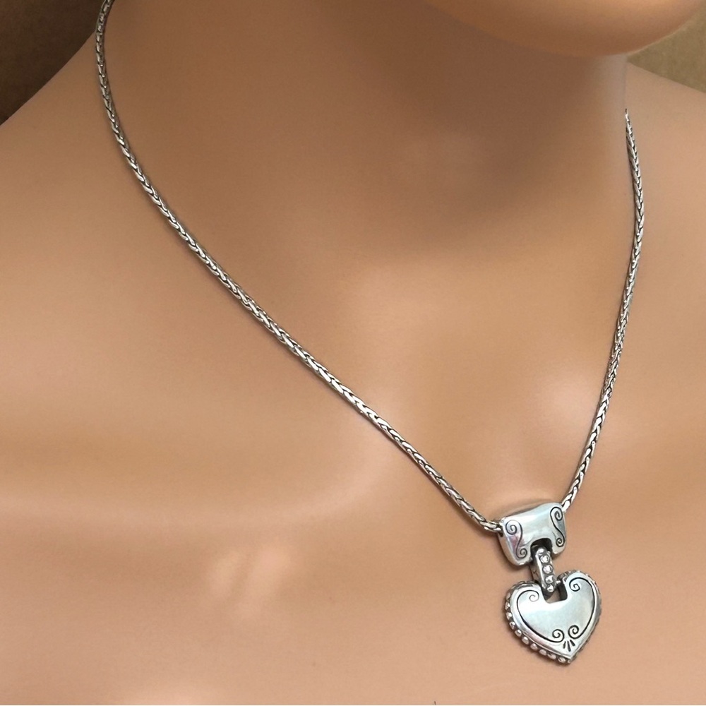 Brighton Cafe Au Lait Heart Pendant Necklace - Picture 3 of 7